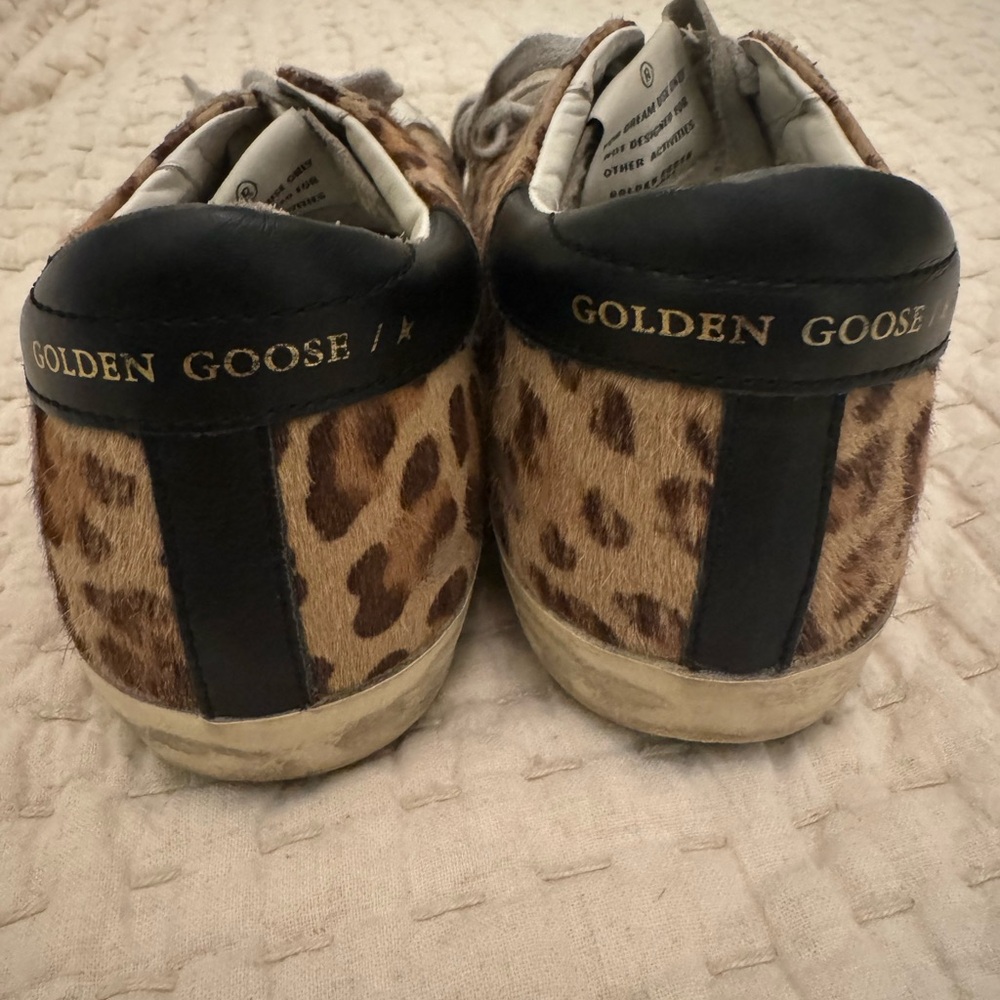 Authentic Golden Goose super star low top leopard sneaker size 37/7 - Picture 3 of 7